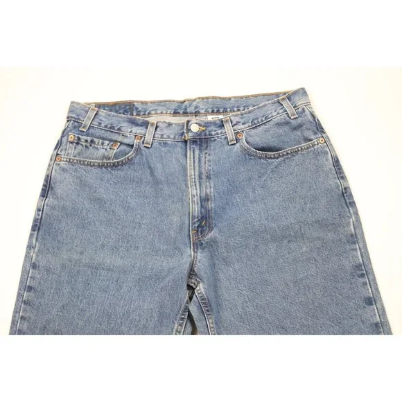Vintage 90s Levis 550 Mens 38x30 Distressed Relaxed Fit Denim Jeans Blue USA